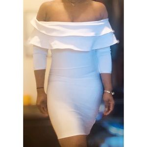 FashionNova Anastasia Bandage Dress - White